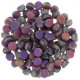 Czech 2-hole Cabochon beads 6mm Crystal Sliperit Full Matted